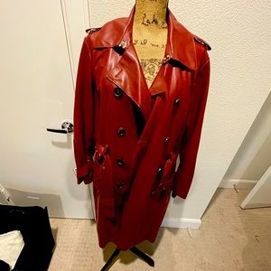 Trench Coat Faux Leather